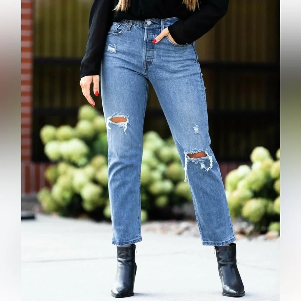 Levi’s 501® ORIGINAL CROPPED JEANS size 27X26 - Picture 4 of 14